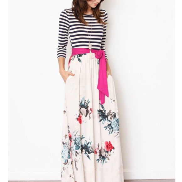 Egs by eloges Dresses & Skirts - Stripes and Florals Maxi Dress